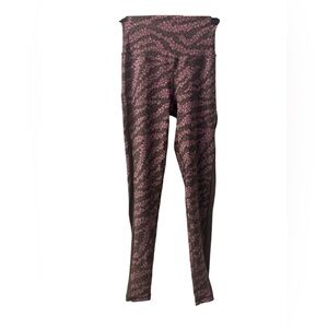 Aerie Pink and Brown Patterned Leggings